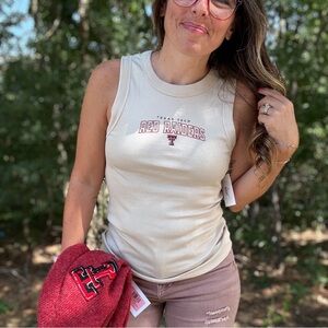 Texas Tech Red Raiders Women's Beige Tank Top